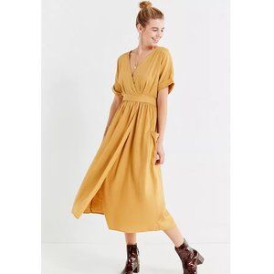 Urban Outfitters "Gabrielle" Linen Midi Dress